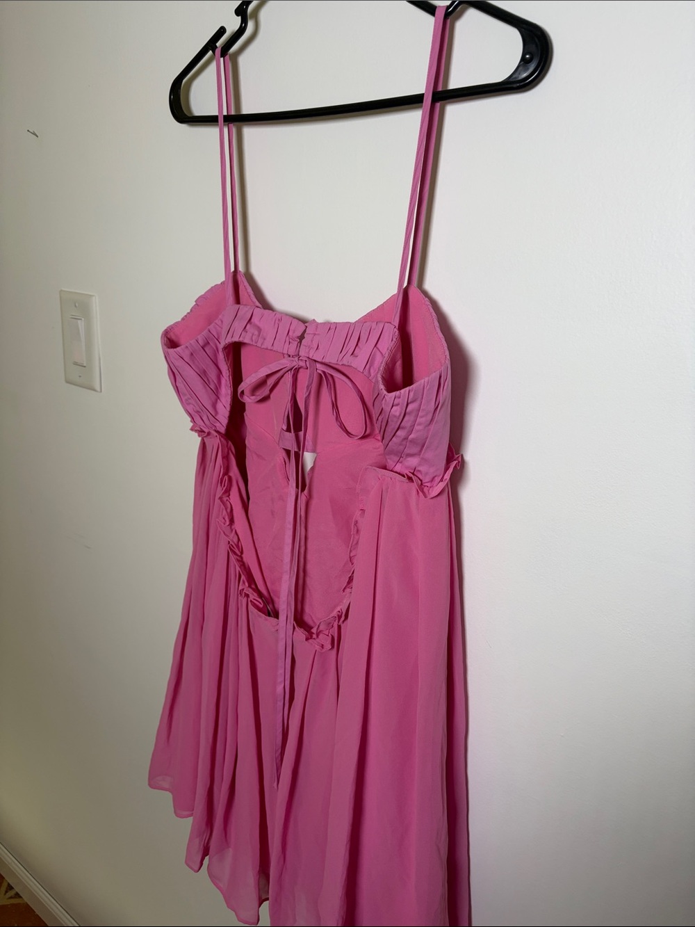 ASOS DRESS Pink Spaghetti Strap Chiffon Dress - Picture 7 of 11